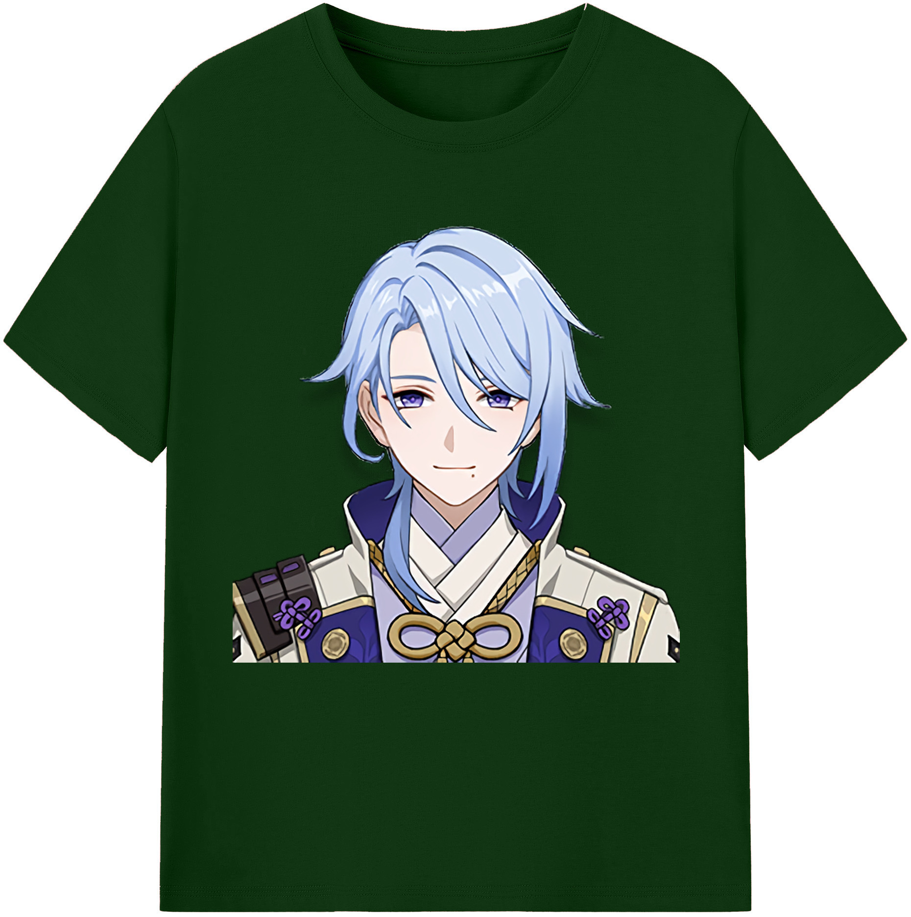 げんし神 神里綾人 かみさとあやと genshin Kamisato Ayato 綿100％半袖Tシャツ（フロントプリント）
